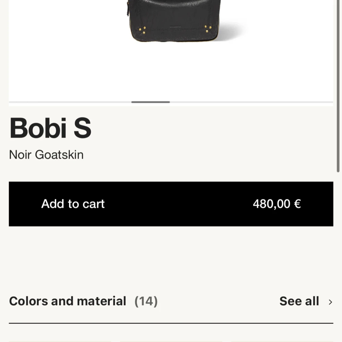 Svart axelväska Bobi S i skinn - 2