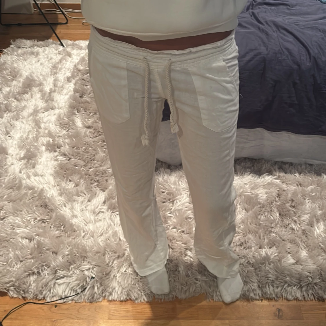 Vita linnebyxor från Roxy XS