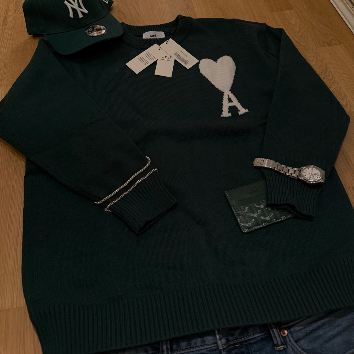 Mörkgrön AMI Paris tröja