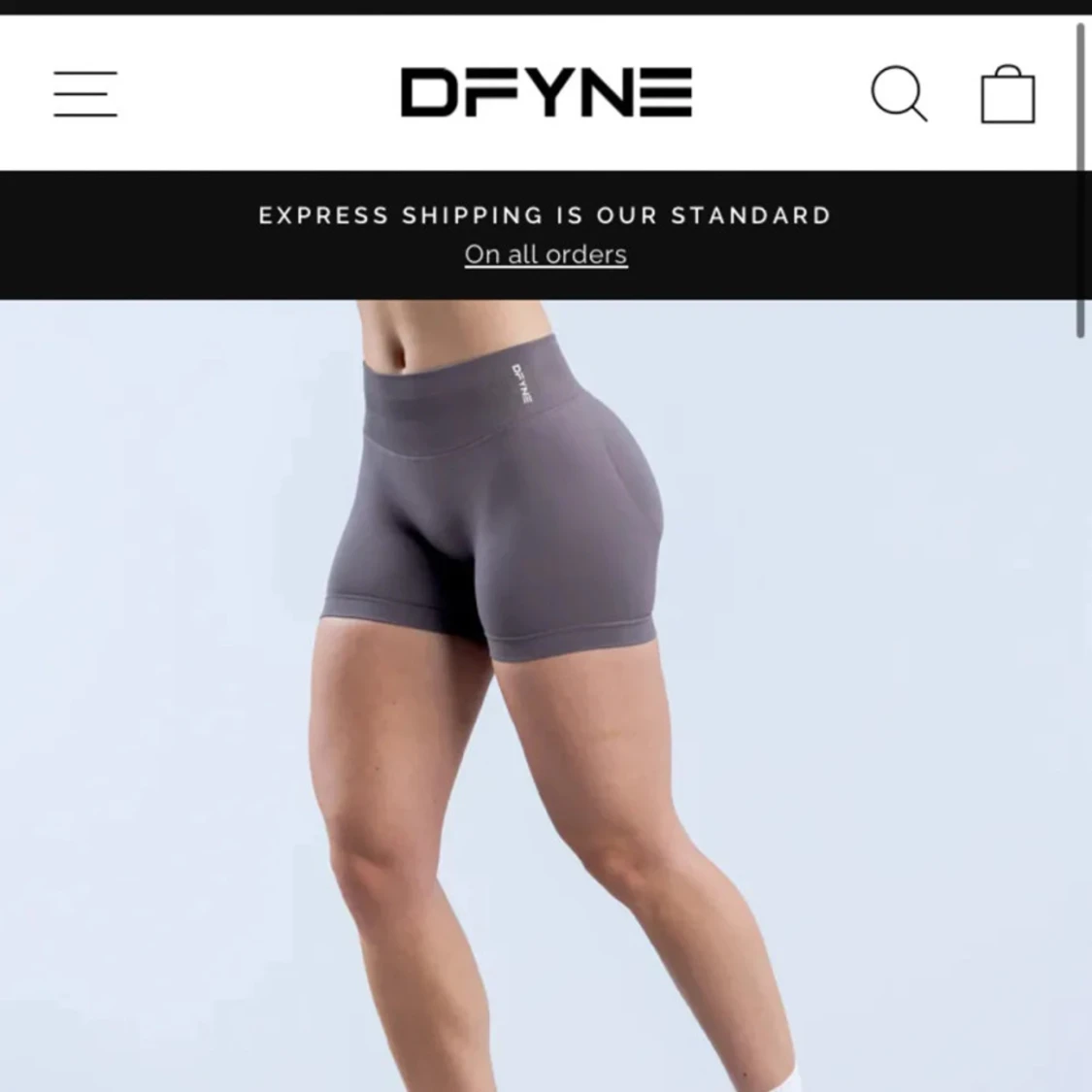 Grå träningstights shorts från DFYNE - 1