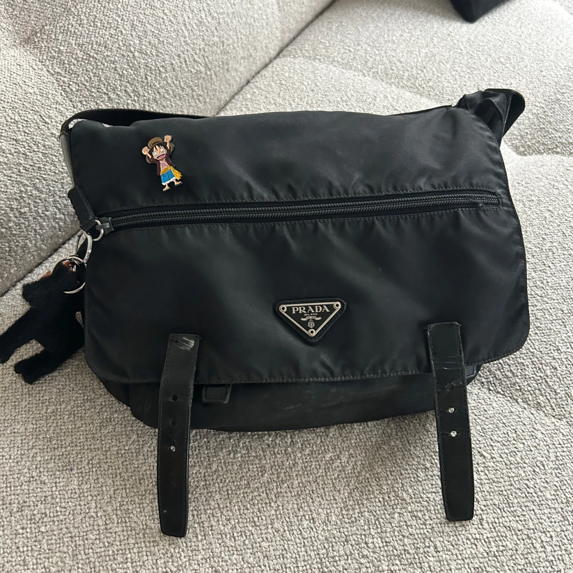 Vintage Prada Tessuto Messengerbag i Nylån - 1