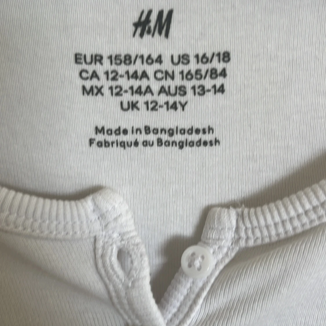Vit långärmad topp från H&M - 1