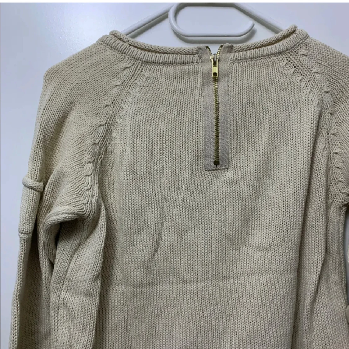 Beige stickad tröja Mon Row  - 4