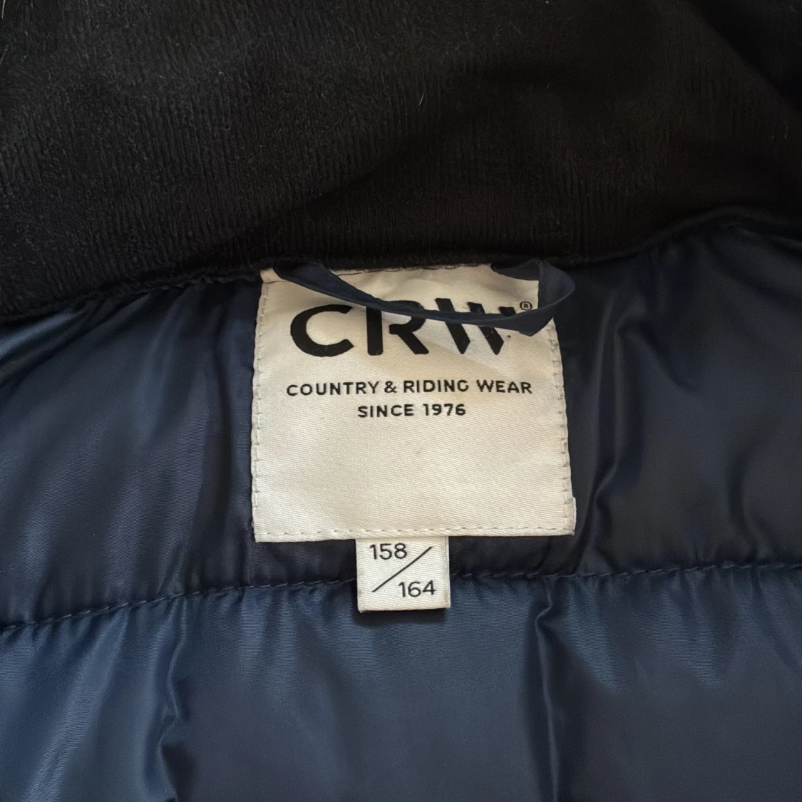 Marinblå lång ridjacka från CRW - 2