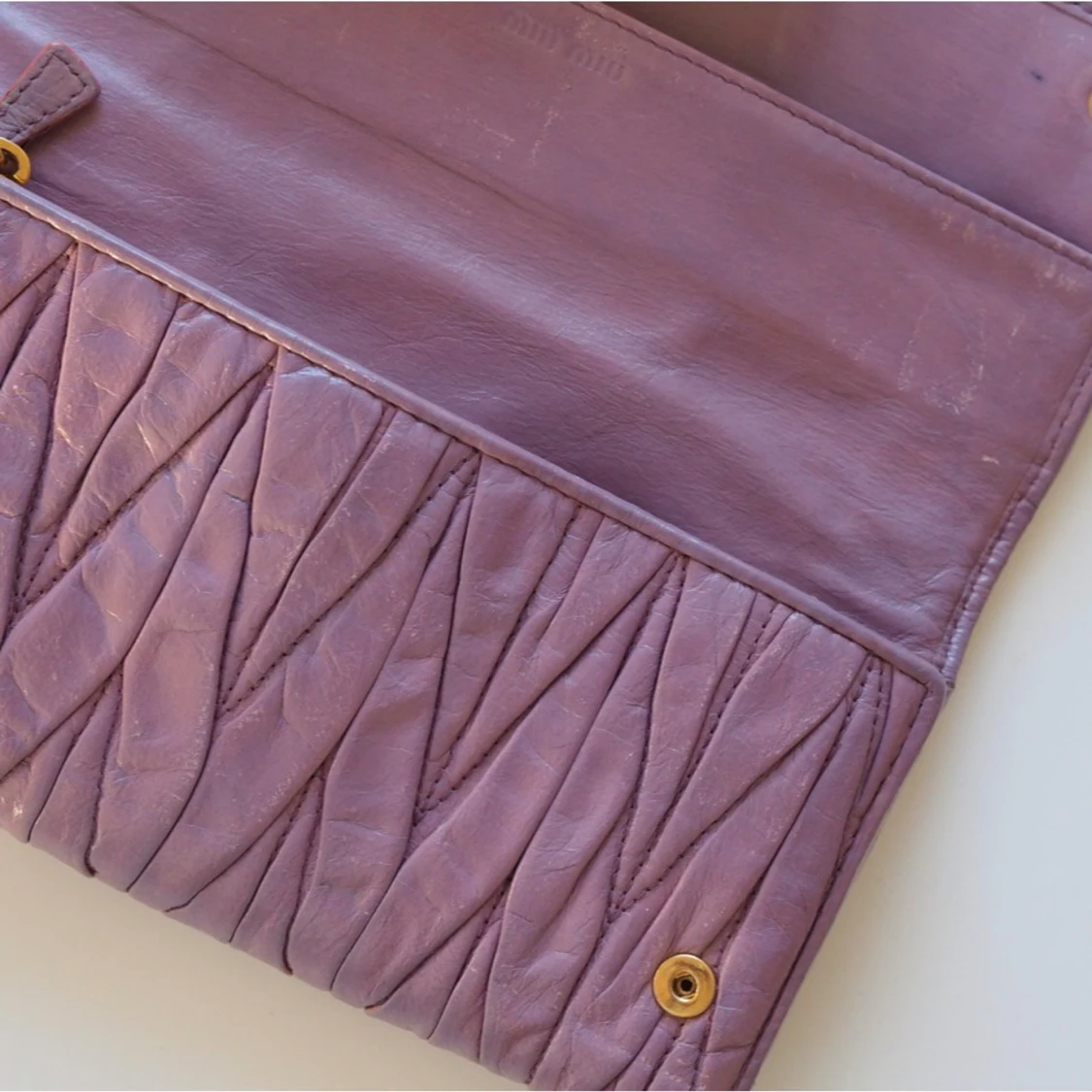 Lila kuvertväska från Miu Miu i skinn Vintage - 3