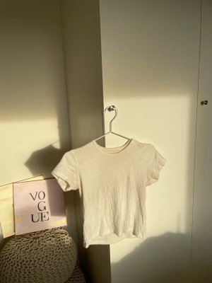 Brandy Melville T-shirt  - Jättefin vit Brandy T-shirt, köpt för ett tag sen och har använt några gånger, storlek onesize och är lite smutsig vit ansiktet och lite på framsidan 💞