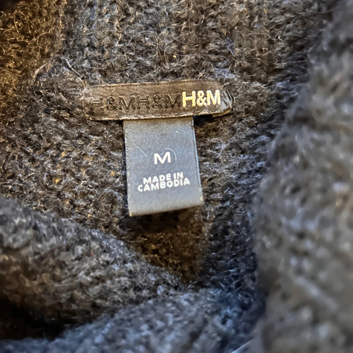 Svart stickad kofta från H&M - 3