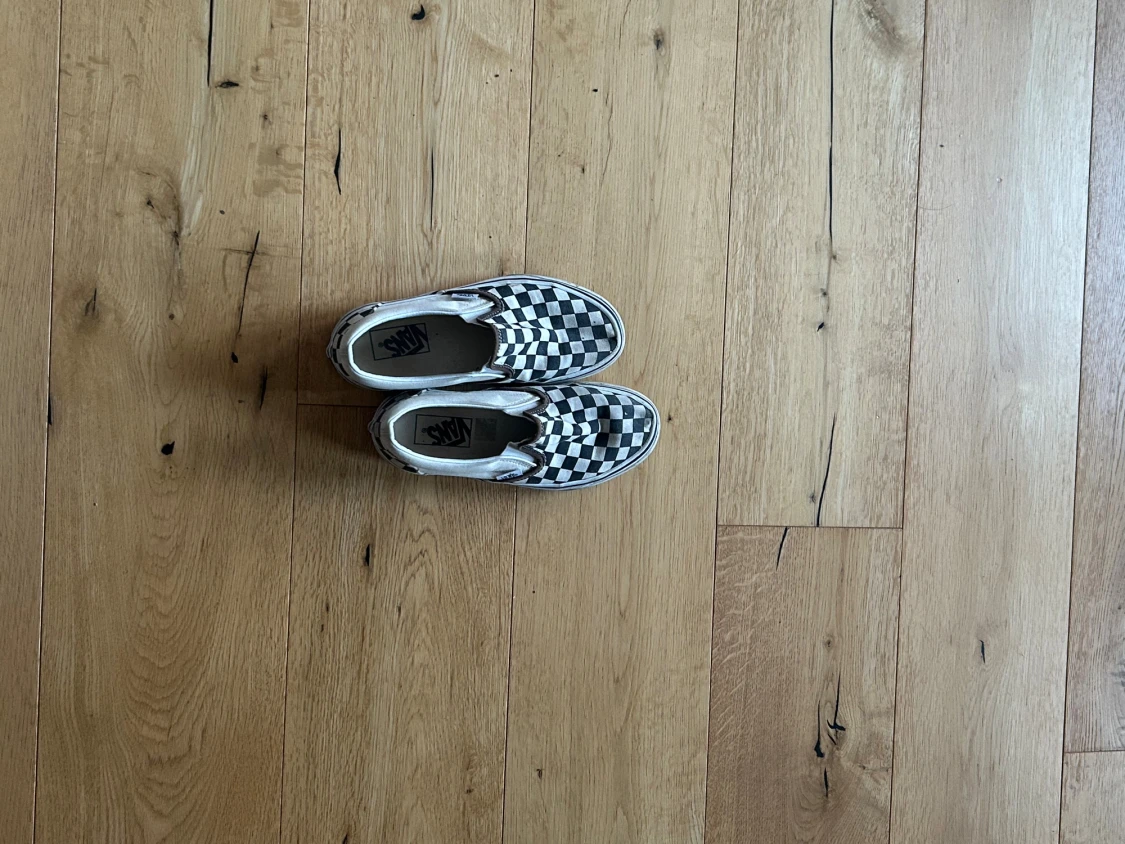 Svarta och vita Vans slip-on checkerboard - 3