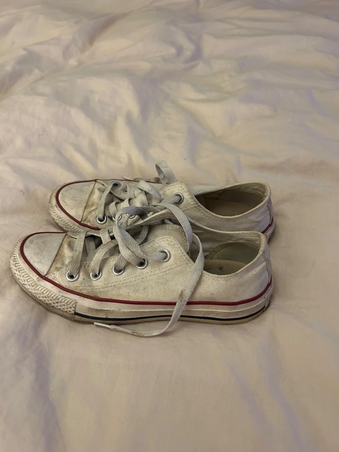 Converse All Star vita låga sneakers