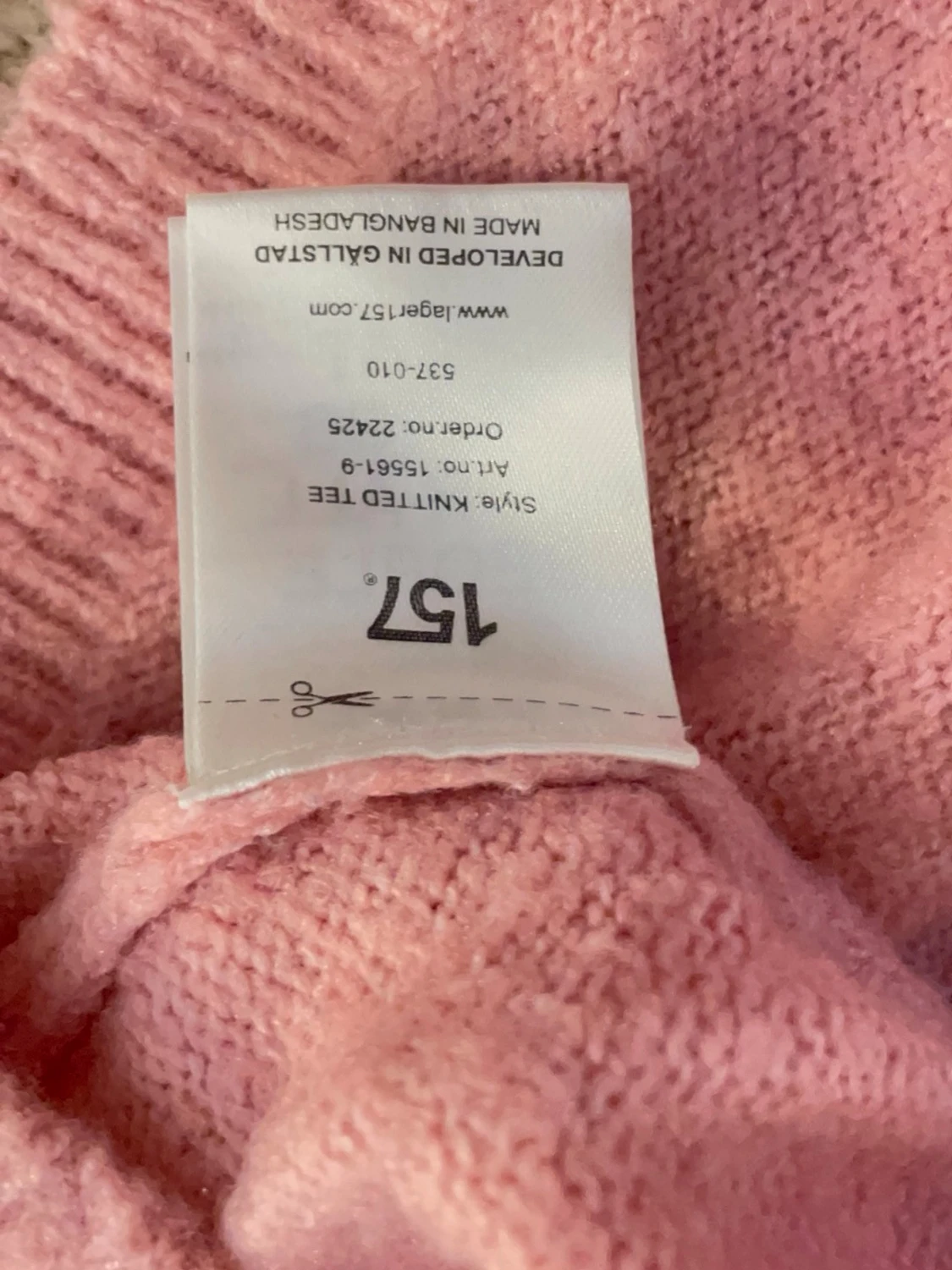 Ljusrosa stickad tröja - 5