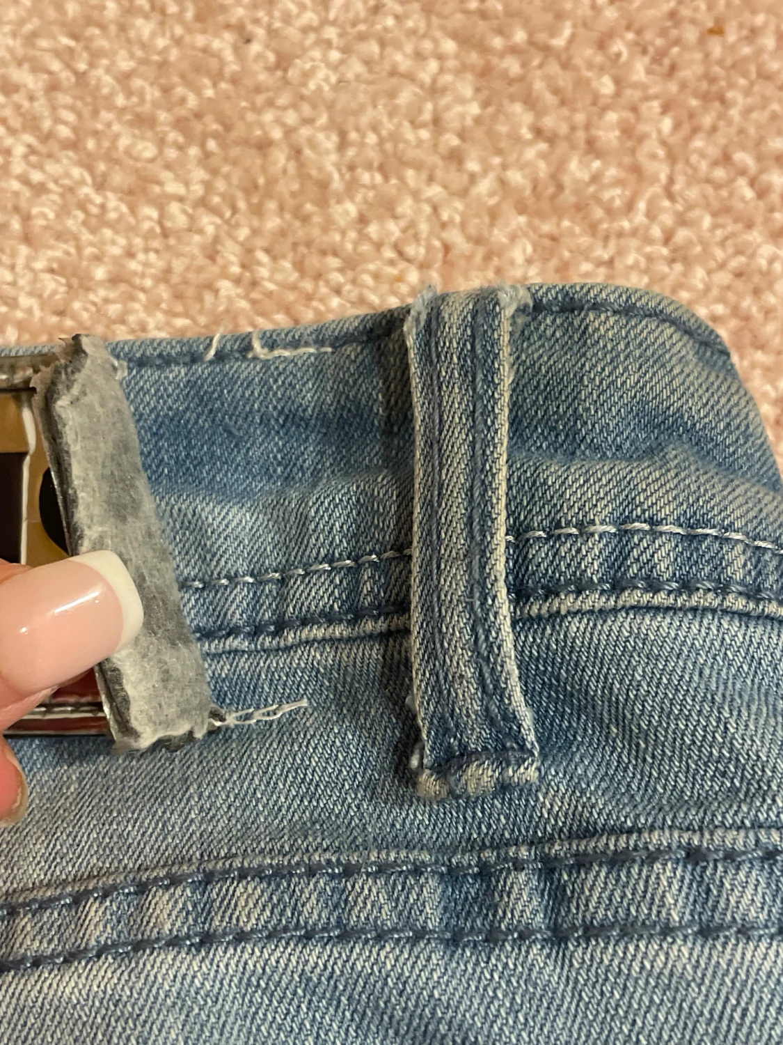 Blå bootcut jeans  - 5