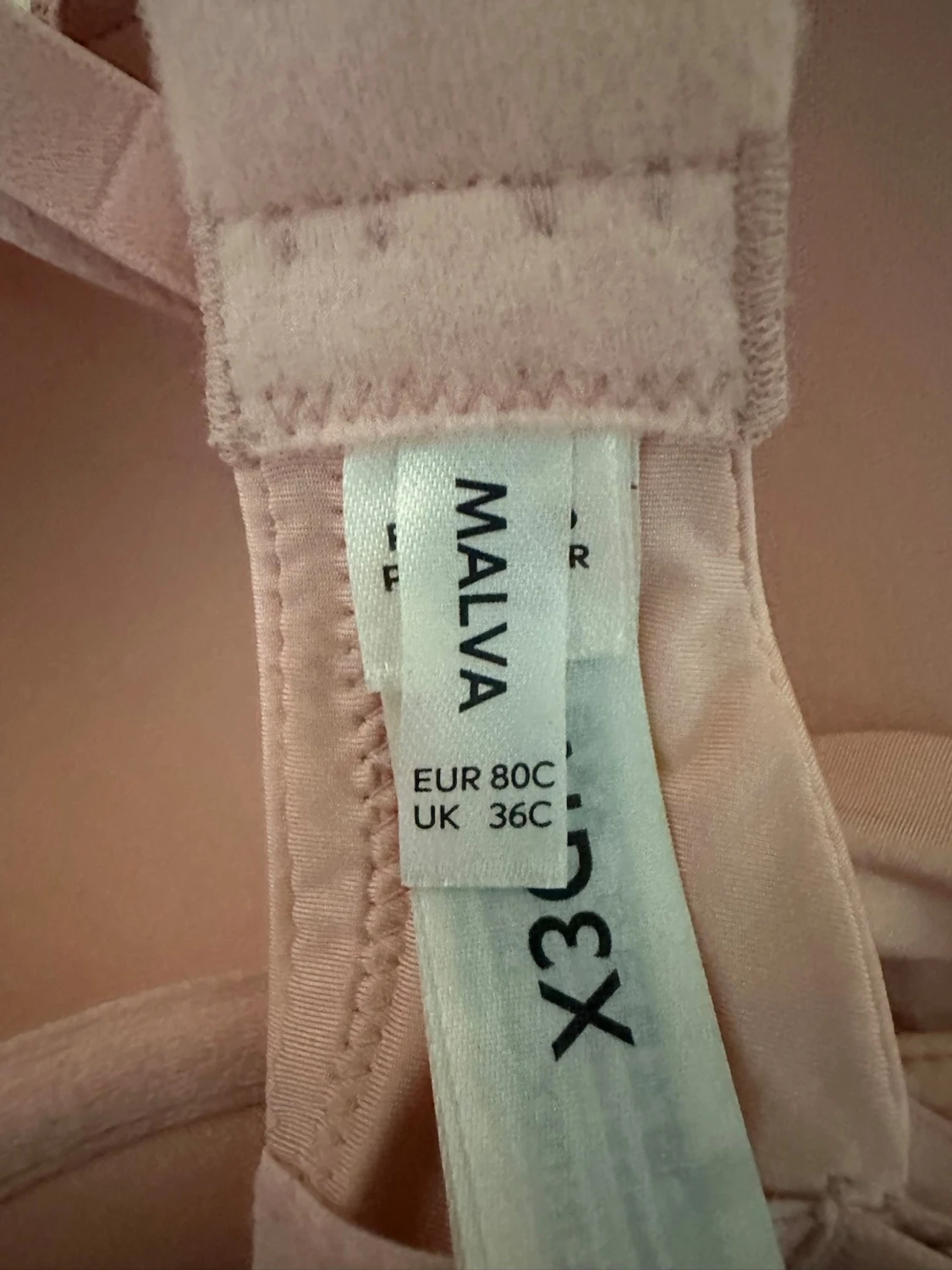 Rosa spetsmönstrad bh från Lindex  - 2