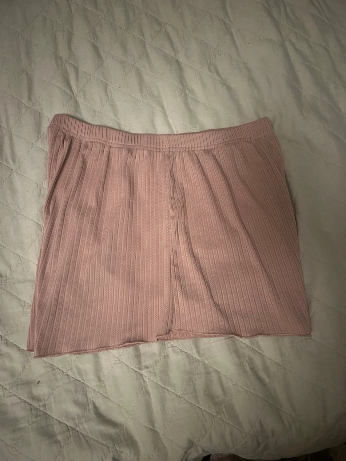 Rosa ribbad pyjamas set - 2