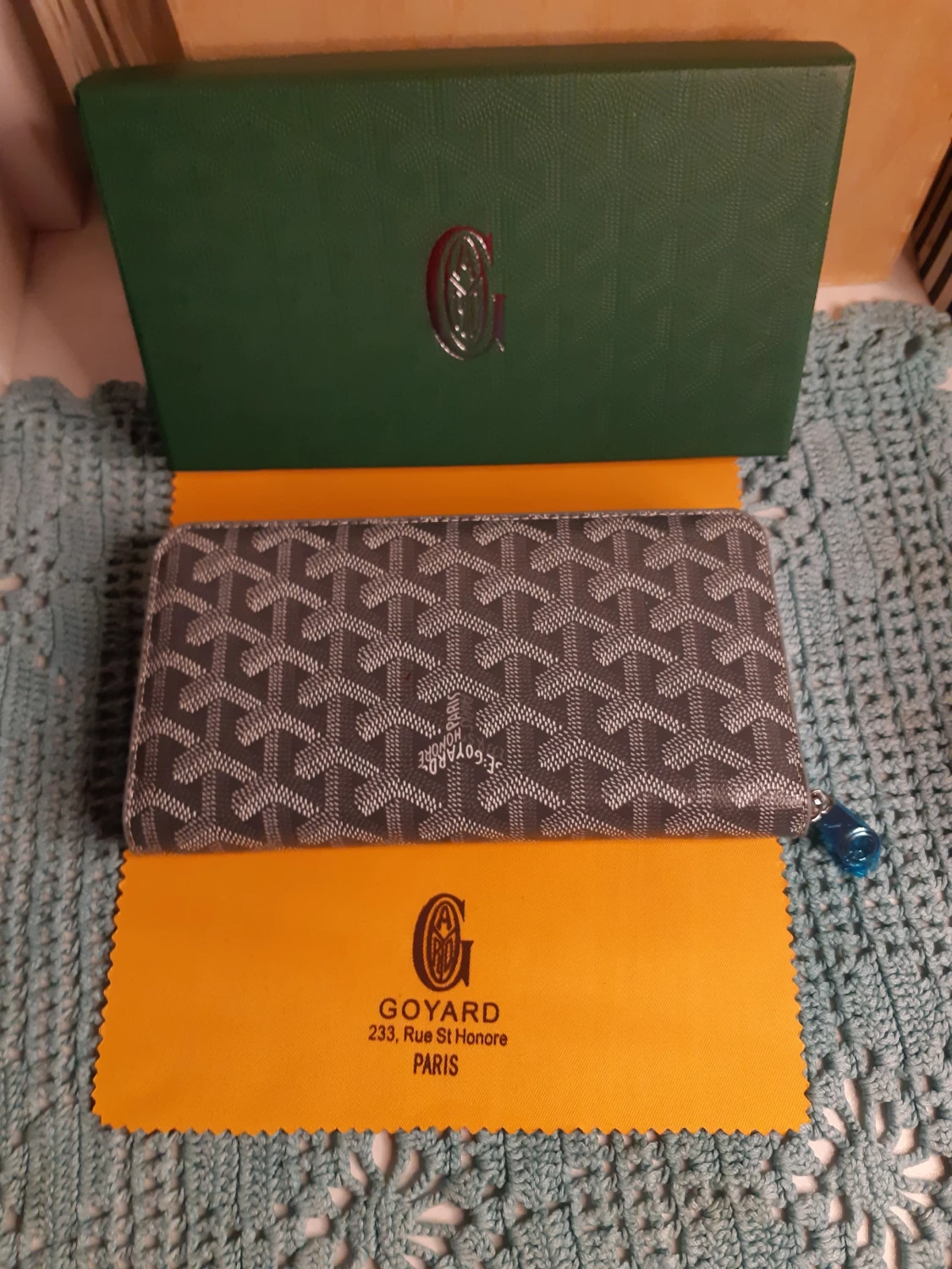 Goyard grå plånbok med mönster - 1