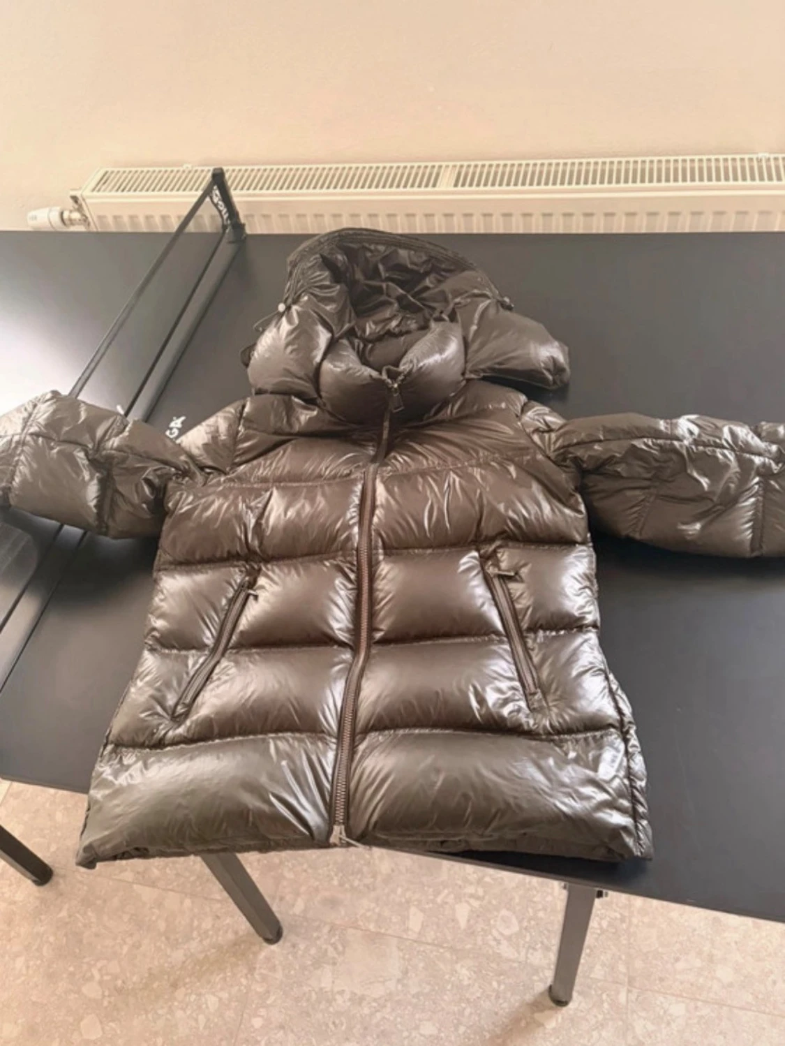 Mörkgrön pufferjacka med huva från Massimo dutti - 2