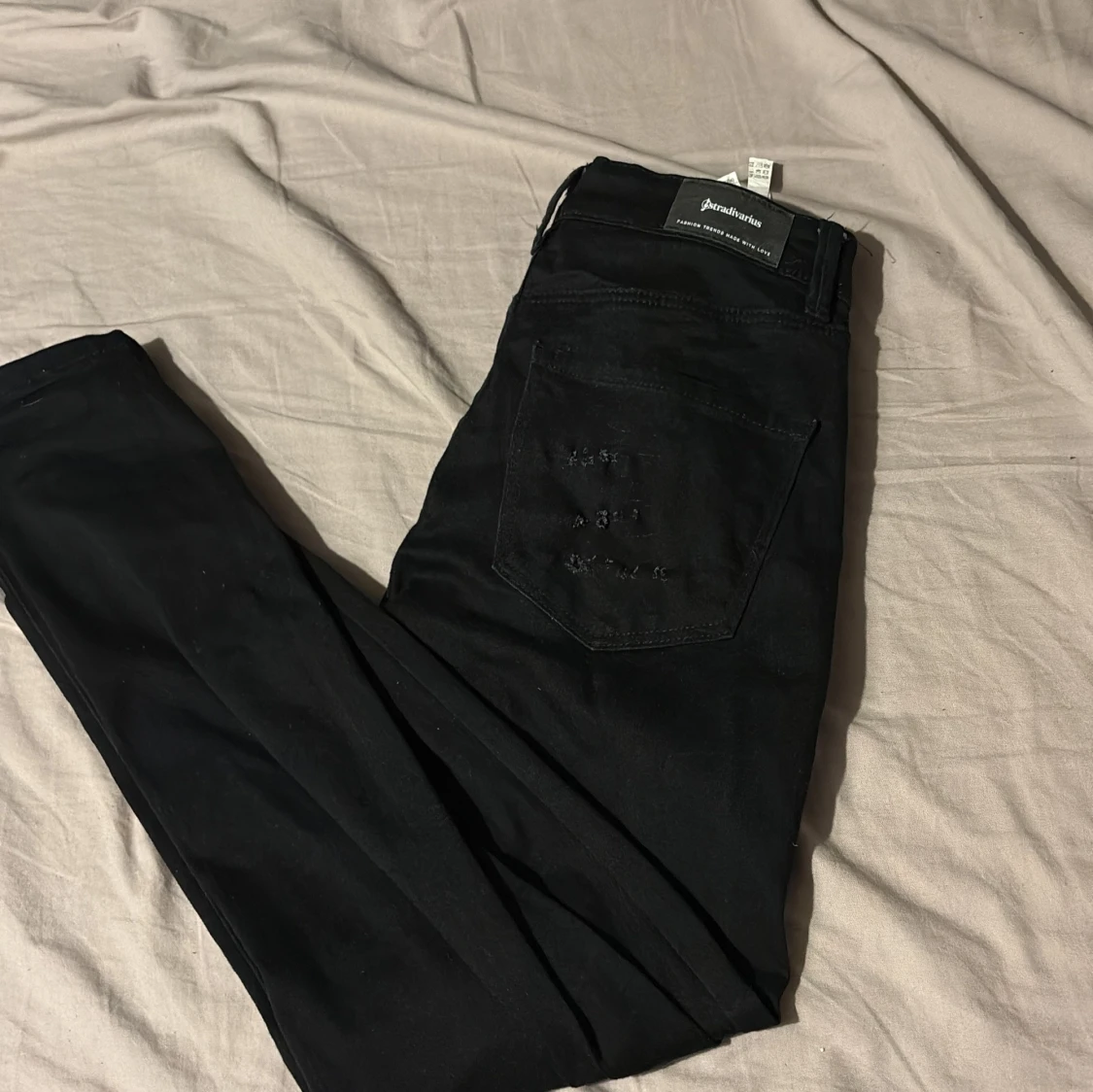 Svarta low waist jeans Stradivarius - 4