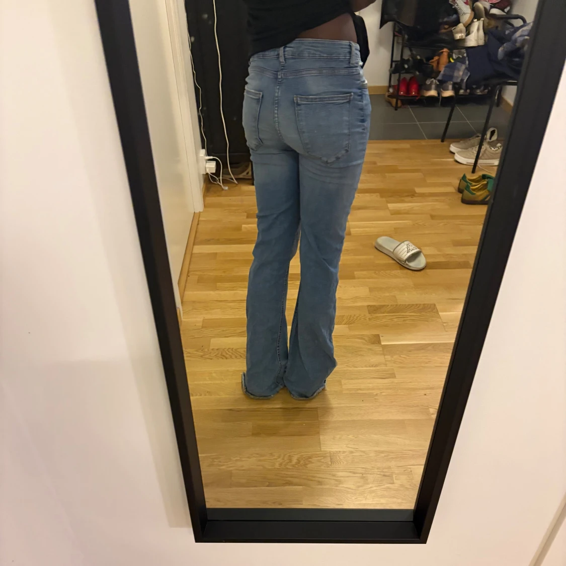 Blå bootcut jeans Zara  - 1