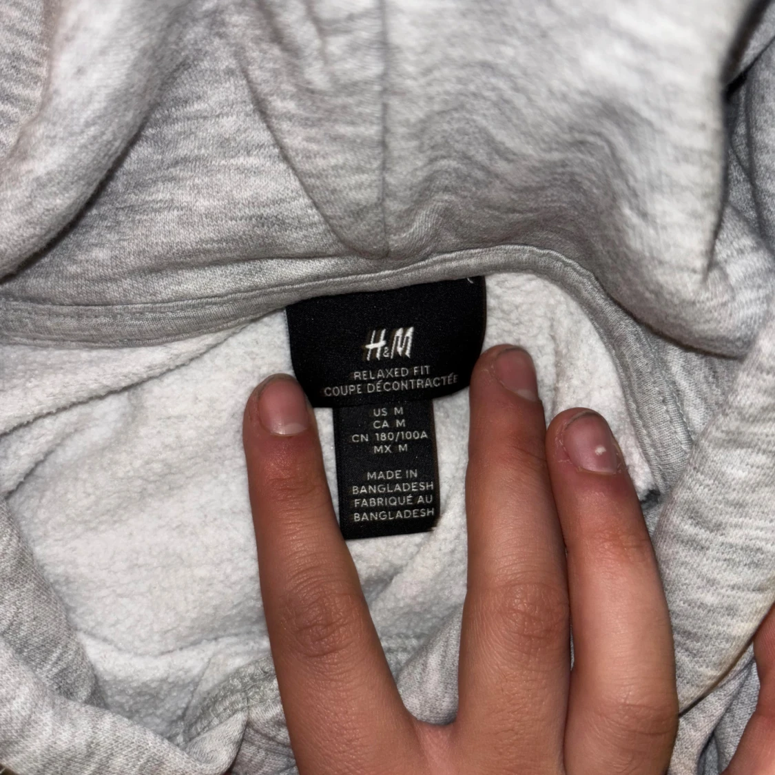 Grå hoodie från H&M, relaxed fit - 2