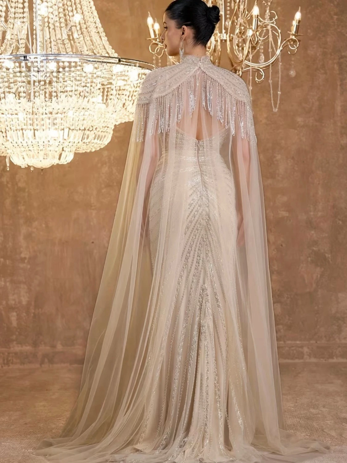 glittrig långklänning - 2