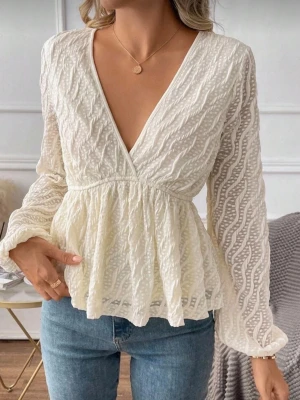 VIT BLUS - Vit blus i storlek S och i bra skick. 