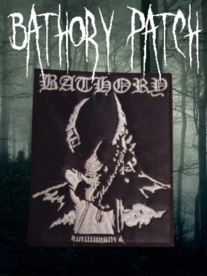 Bathory patch - 12x9.5 cm (Använd) - Säljer en använd bathory patch/lapp. Den är broderad. 