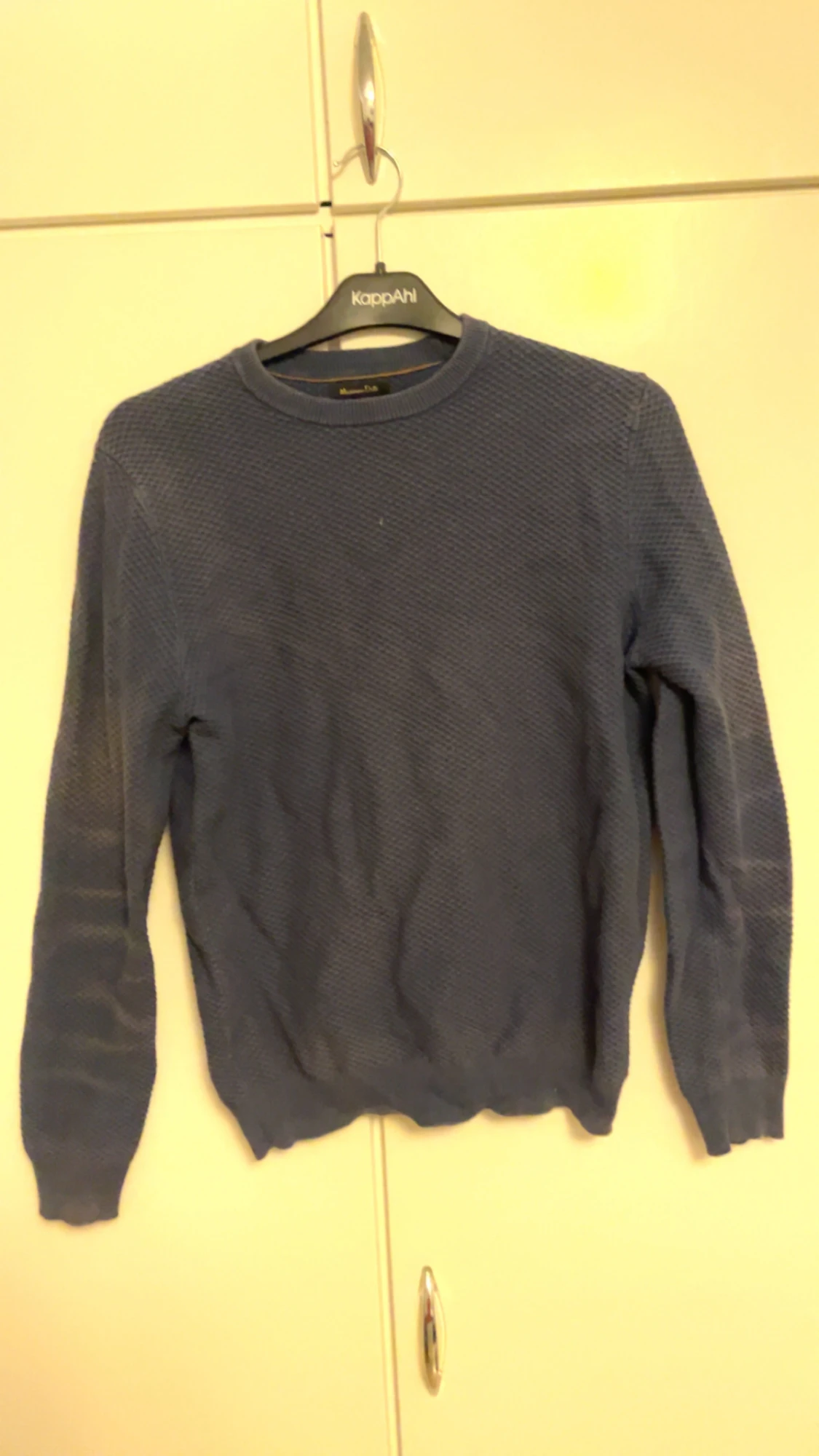 Blå stickad tröja Massimo Dutti - 1