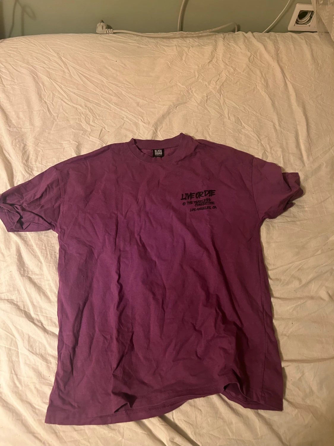 Lila oversized t-shirt Black Squad XS