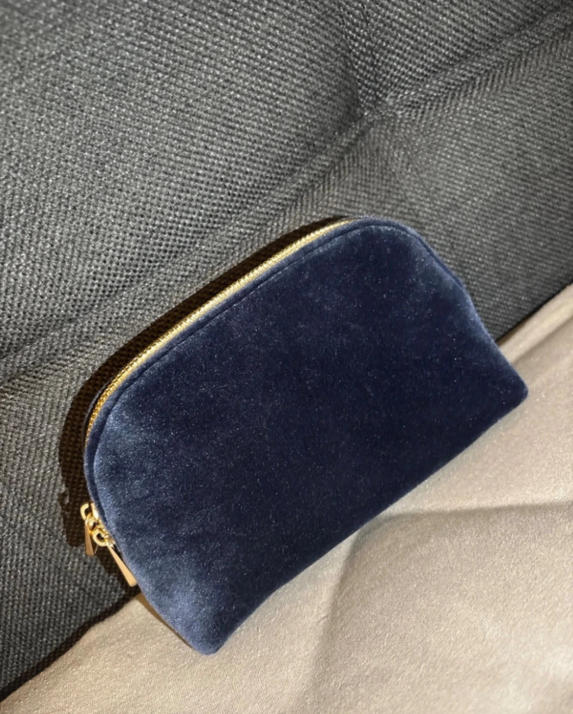 Mörkblå sammet kuvertväska från Dior - 1