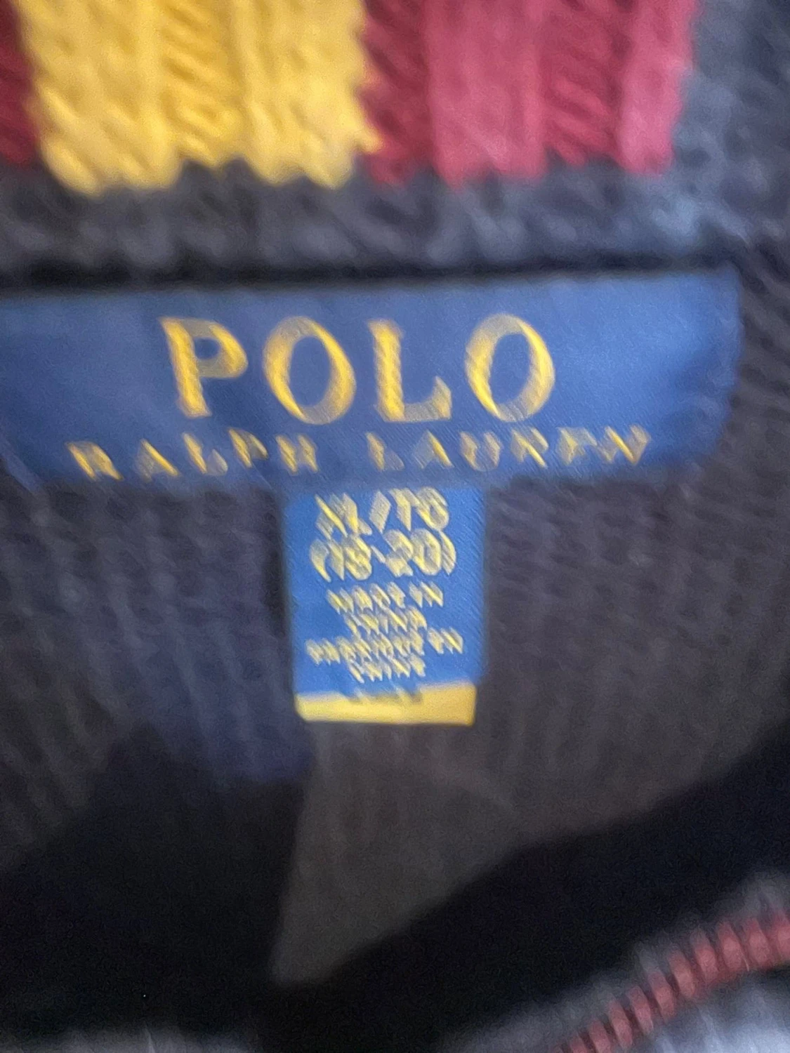 Mörkblå stickad kofta från Polo Ralph Lauren - 2