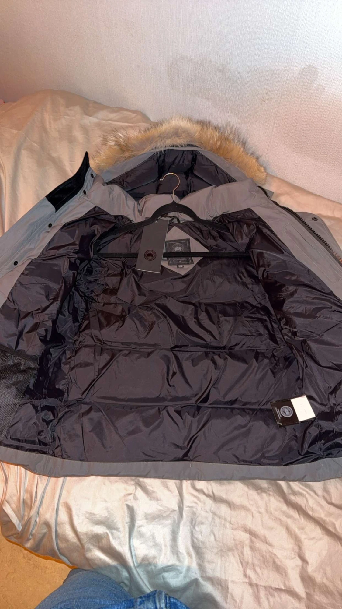 Grå canada goose black label - 2