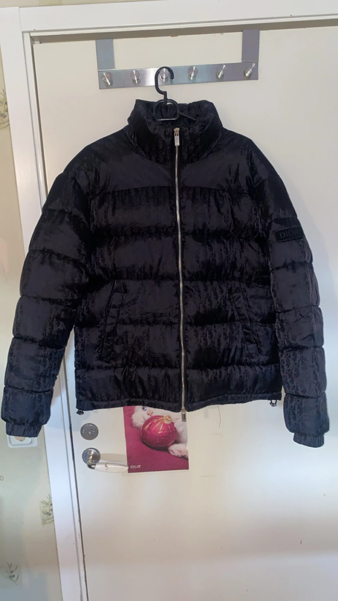 Svart pufferjacka från Dior