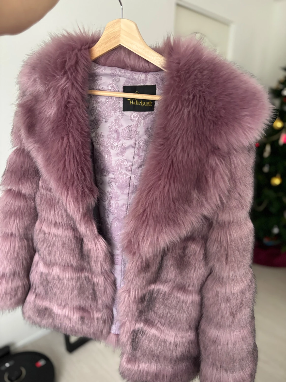 Lila pälsjacka - 4