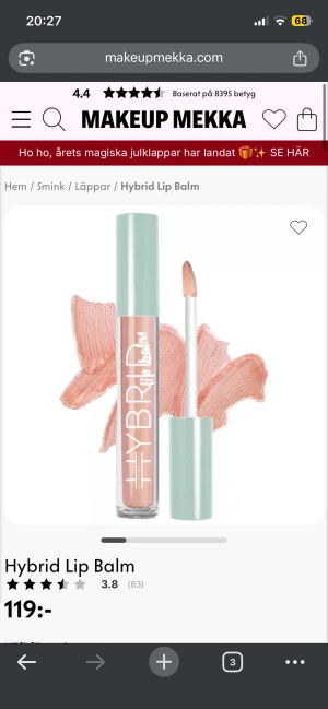 Makeup Mekka läpp produkt - Öppnad men oanvänd. Färg Caress