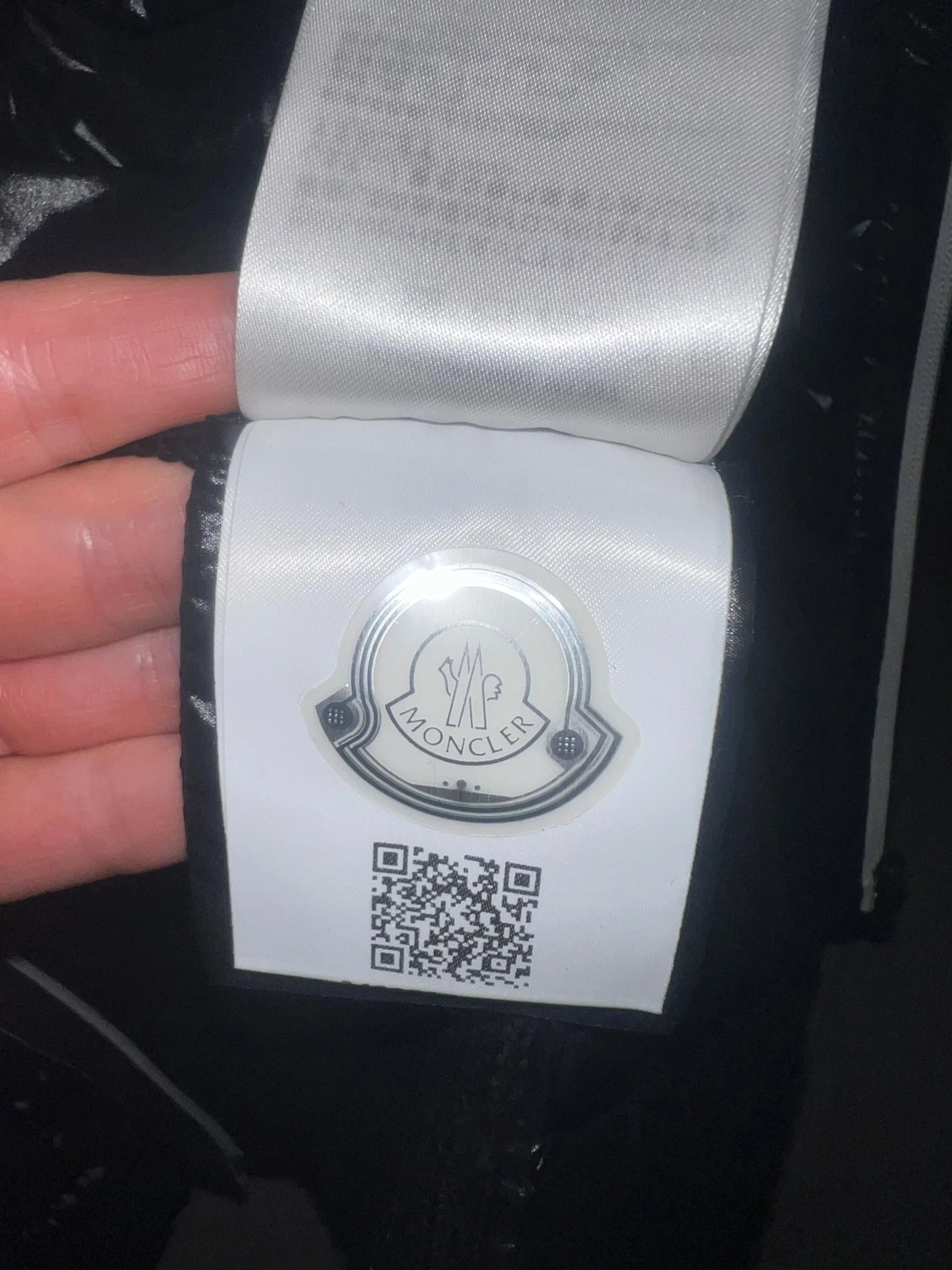 Svart Moncler pufferjacka med stickade ärmar - 6