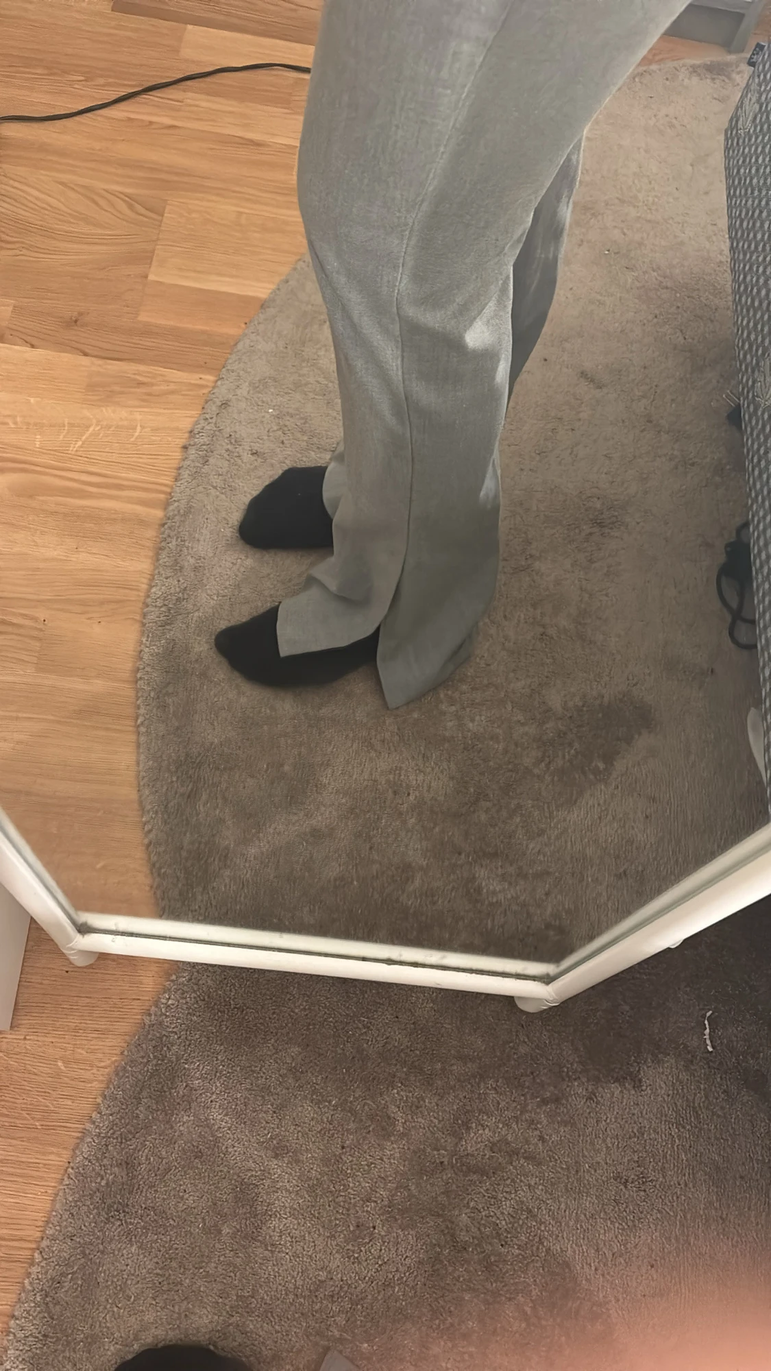 Grå kostymbyxor med bootcut - 1