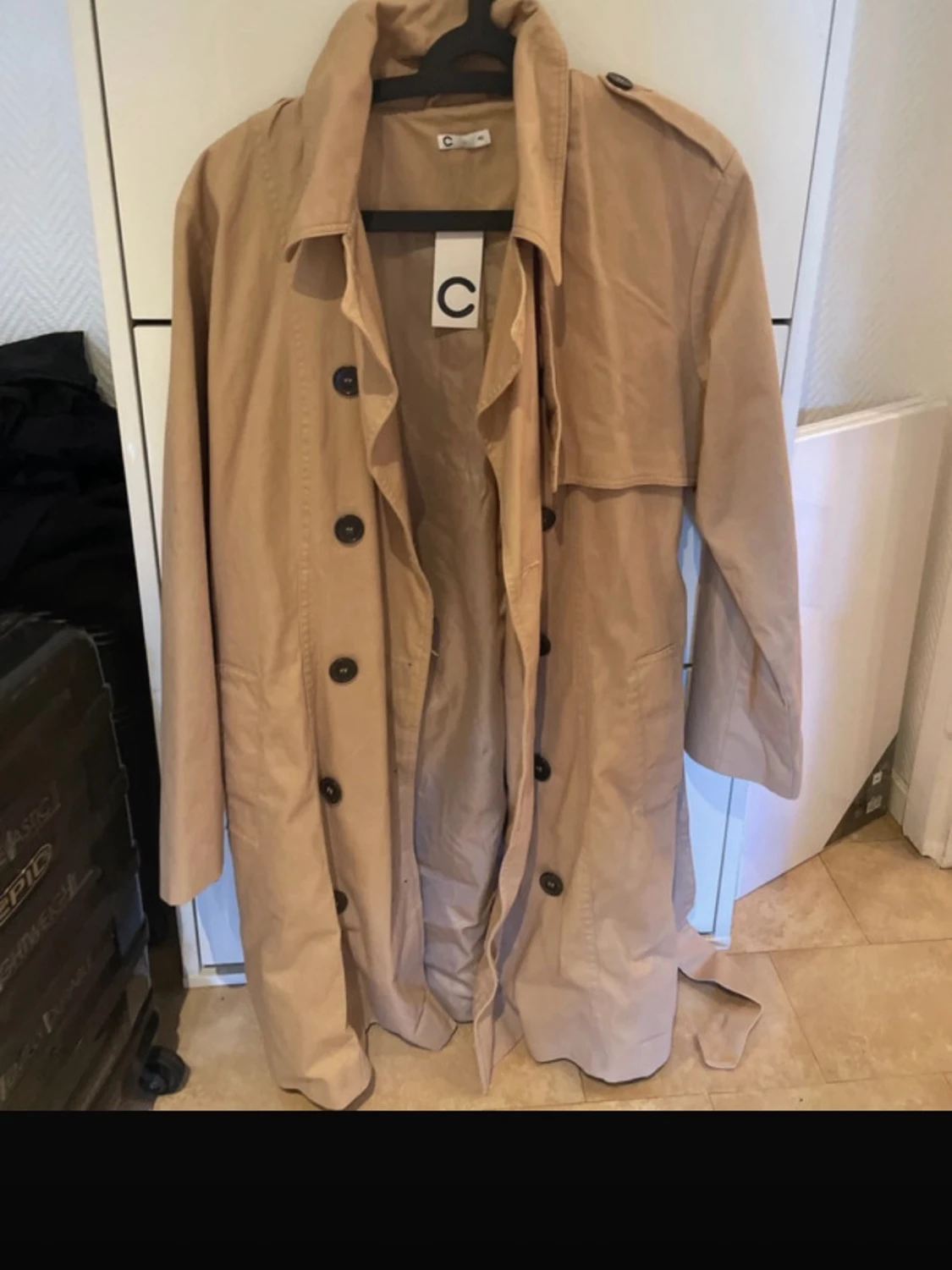 Beige trenchcoat från C, strl 40 - 1