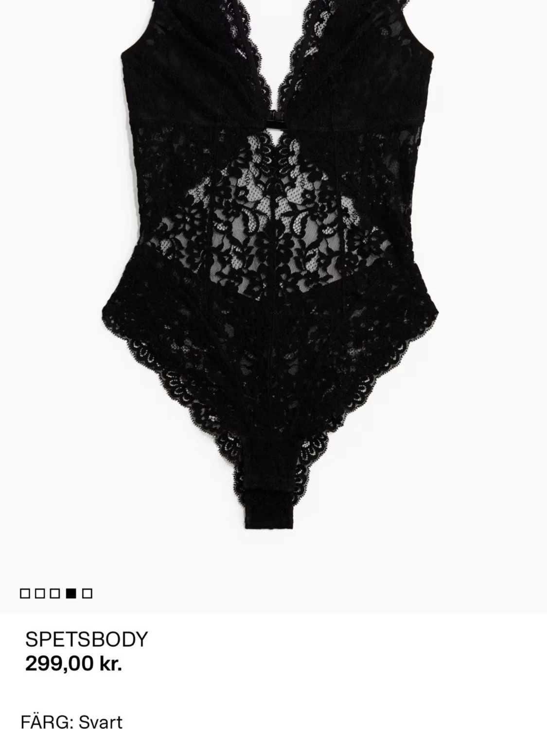 Svart spetsbody  - 2