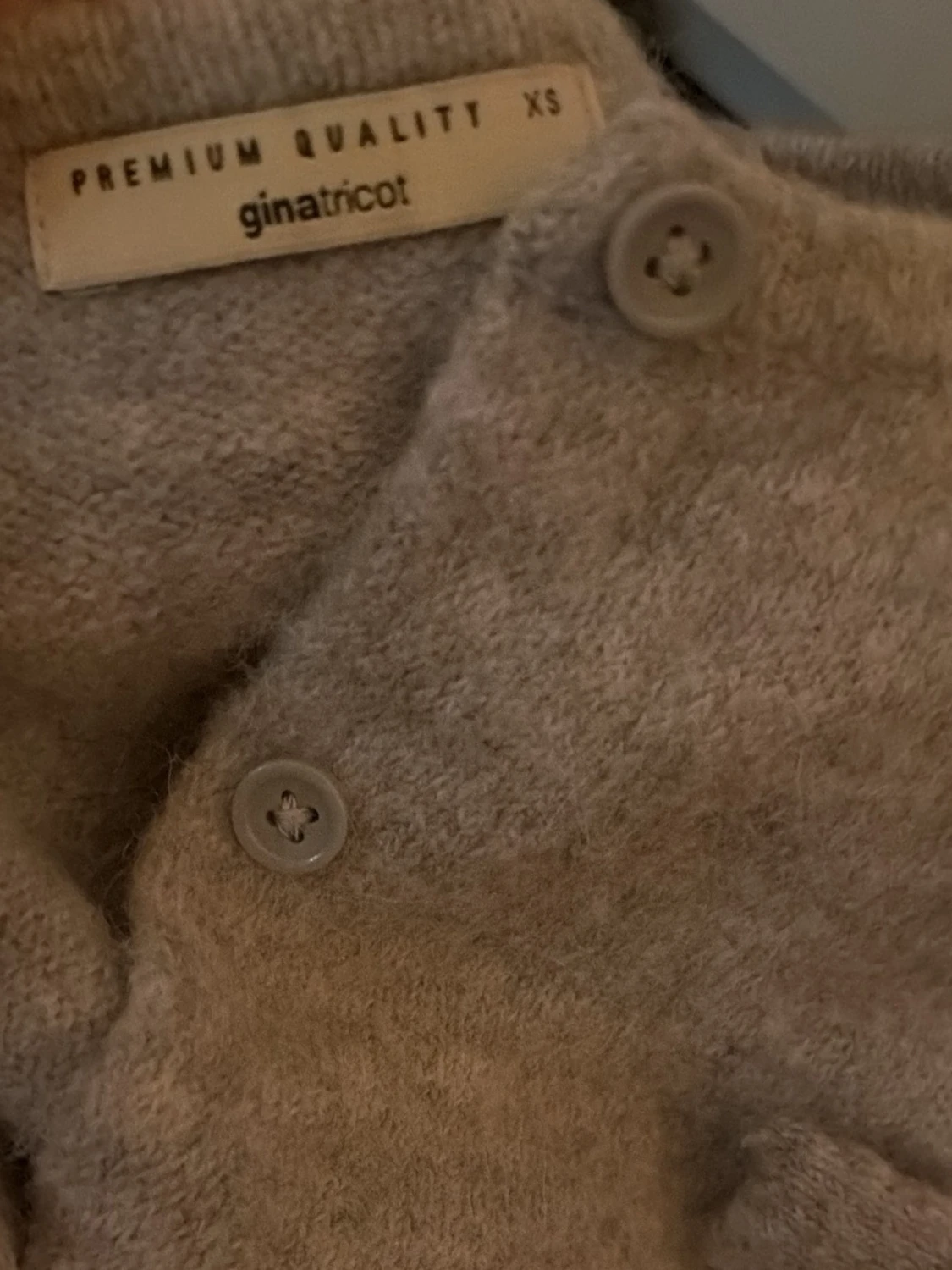 Ljusgrå kofta från Gina Tricot XS - 1