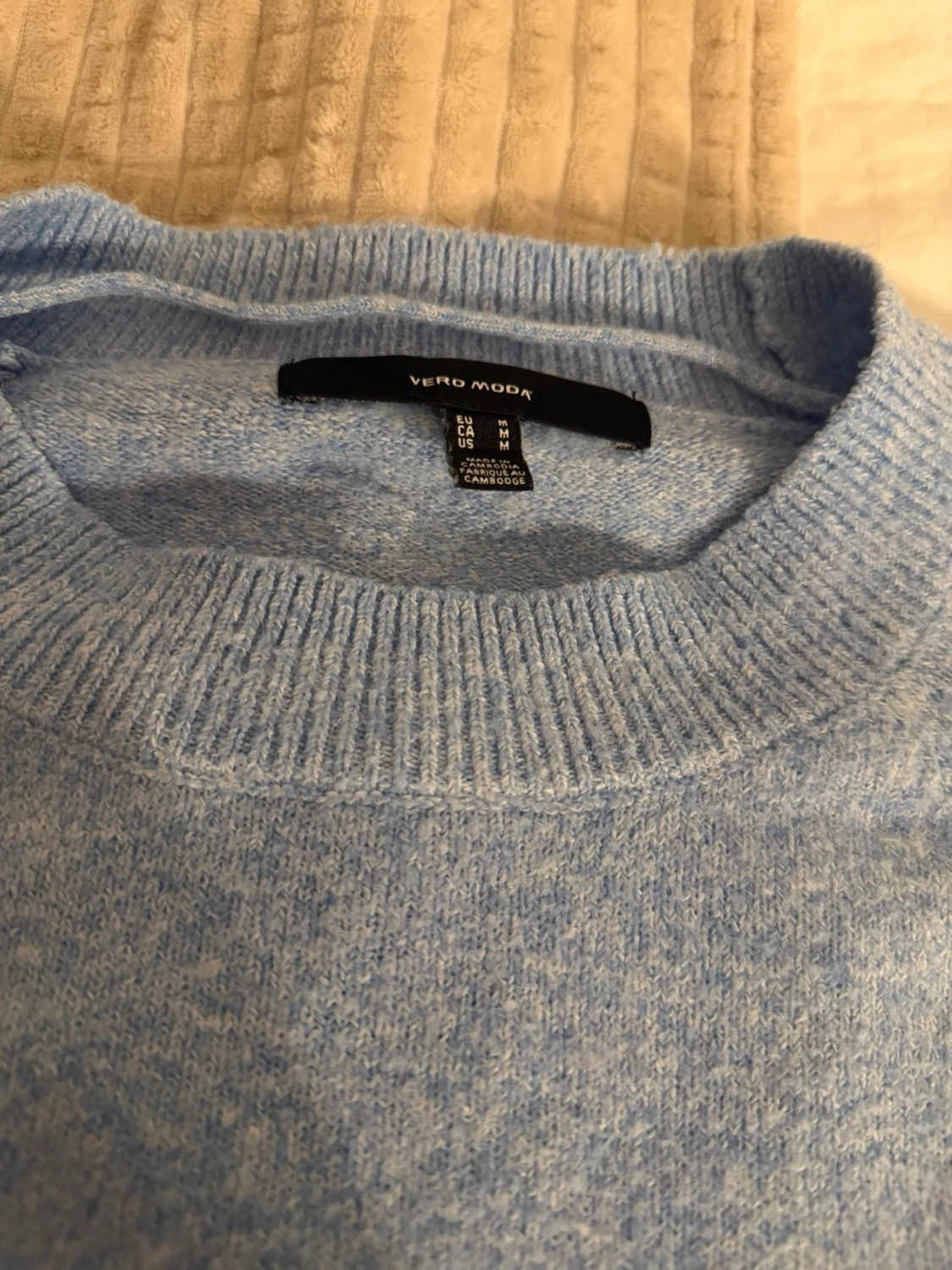 Ljusblå stickad tröja  - 2