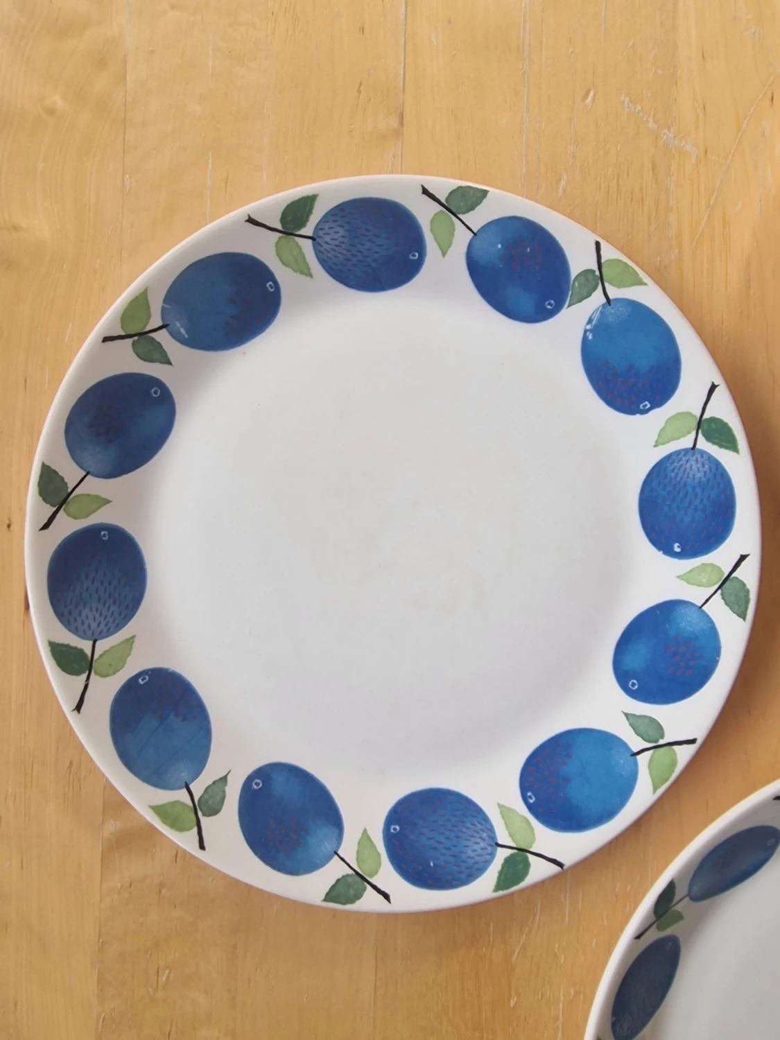 Tre tallrikar Prunus Gustafsberg Stig Lindberg - 3