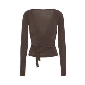 Ballet wrap blouse - Brun/grå ballet wrap blouse från Exercere i strl S/M. Använd en gång, i princip i nyskick. 