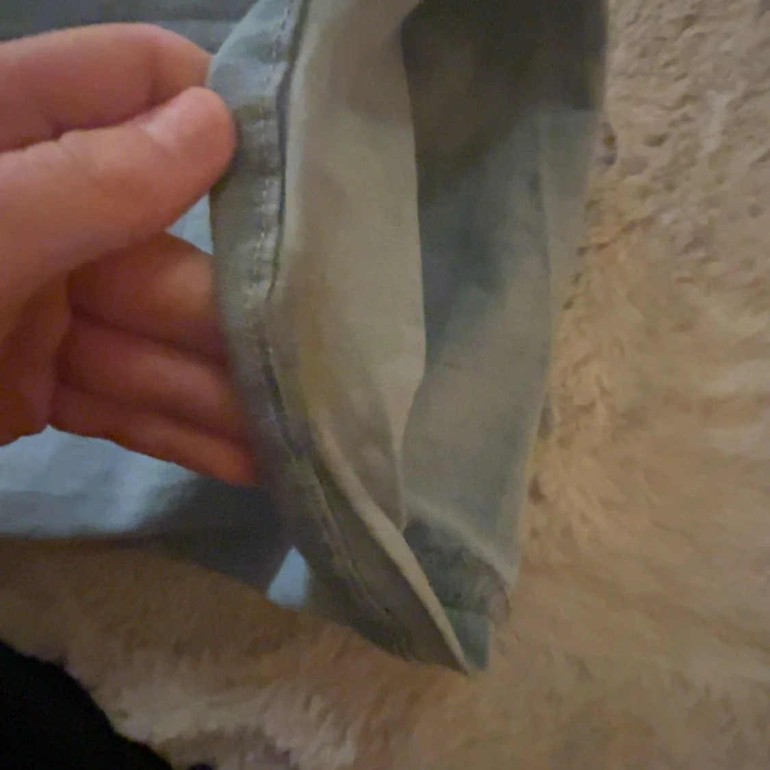 Ljusblå bootcut jeans med röd detalj - 3