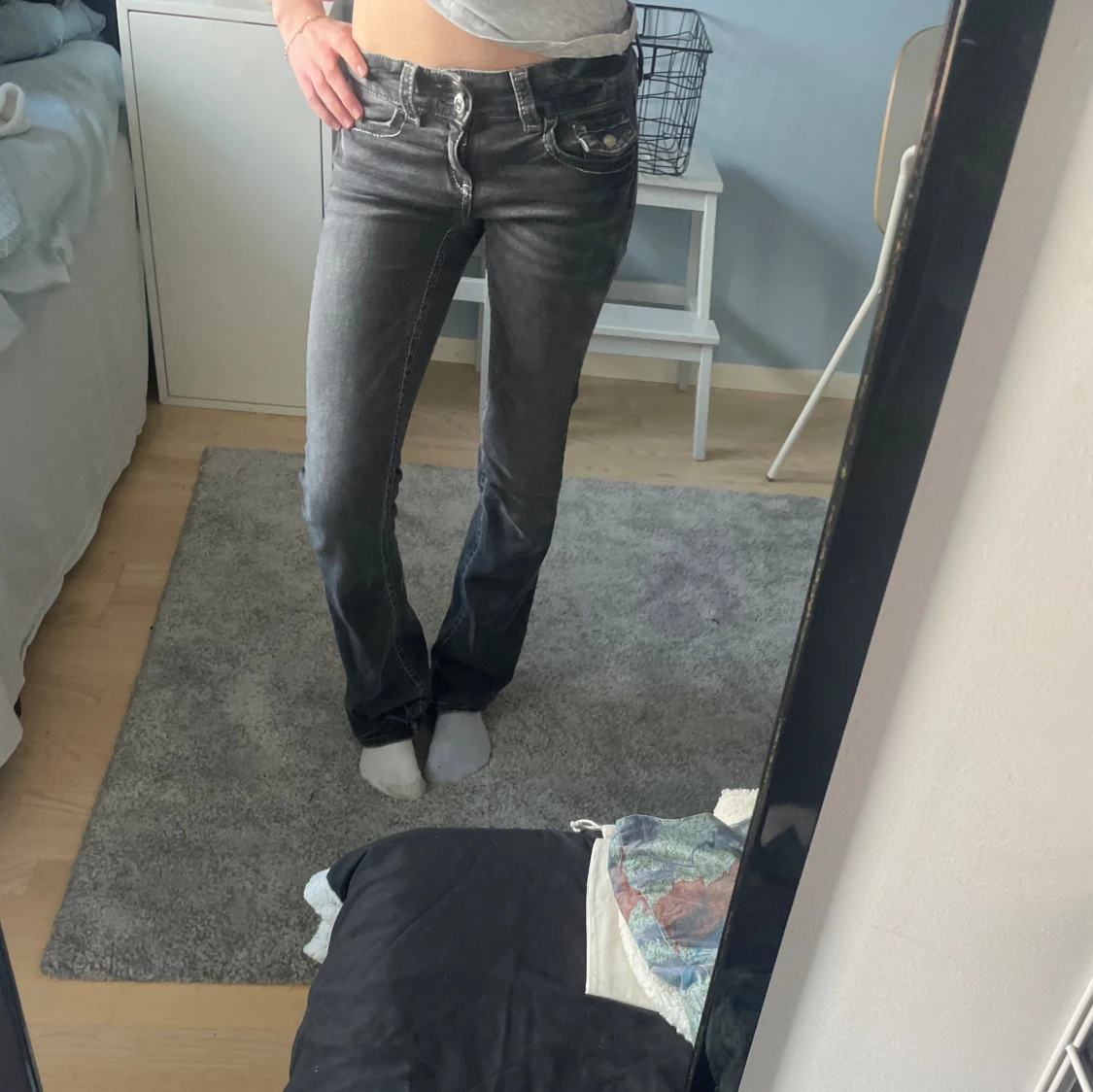 Lågmidjade bootcut jeans  - 2