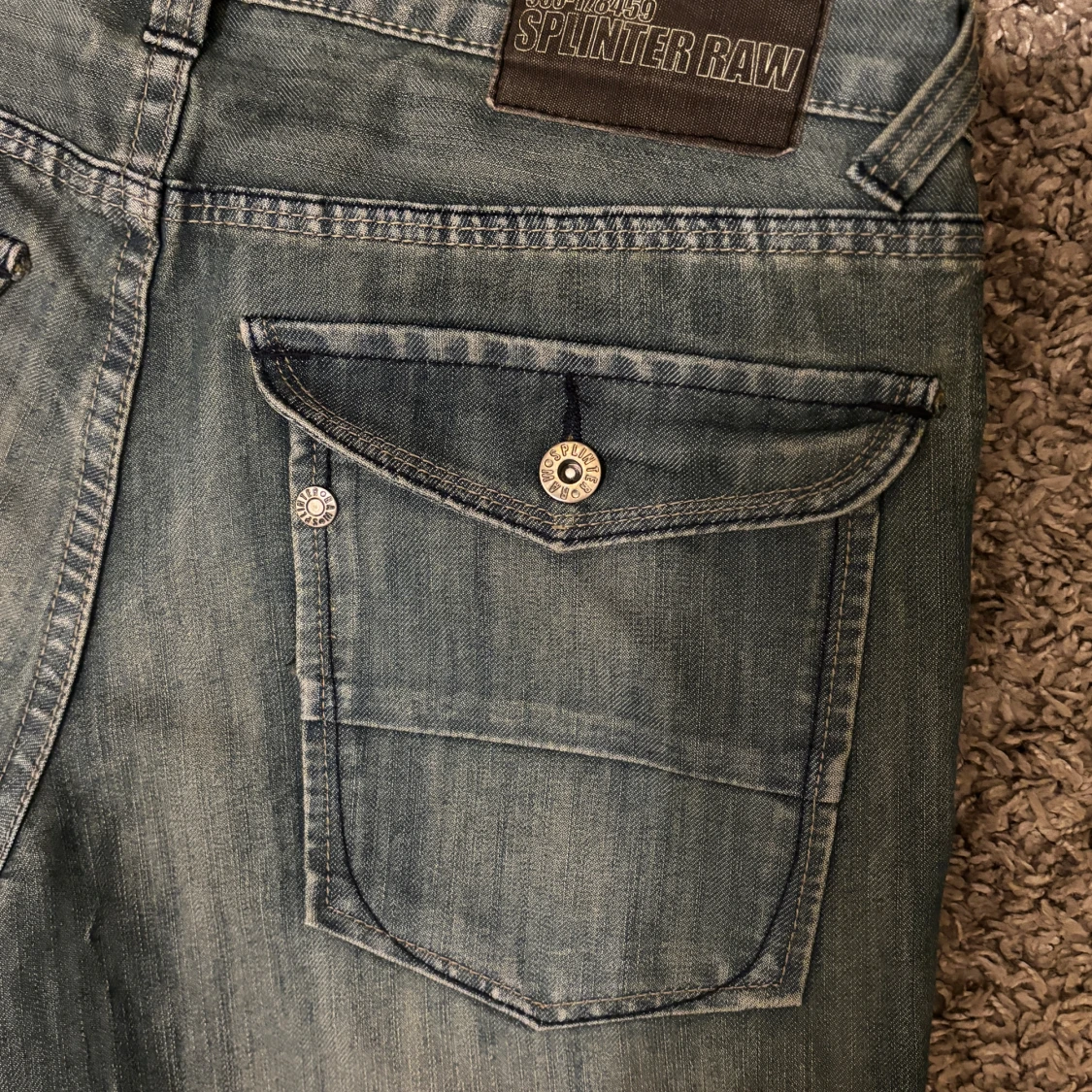 Splinter Raw blå jeans med raka ben - 1