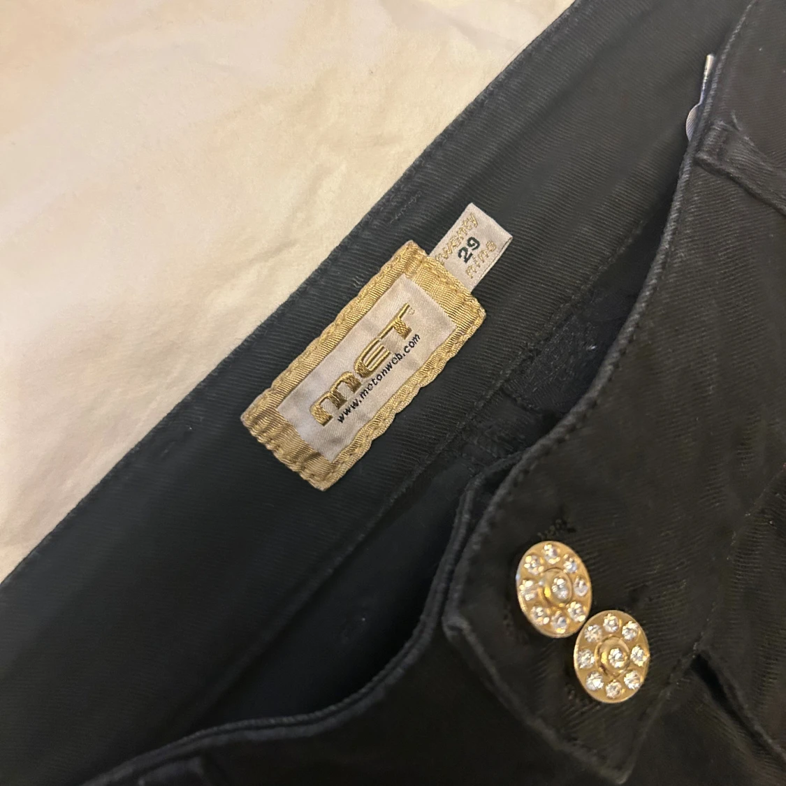 Svarta skinny jeans från MET, strl 29 - 3