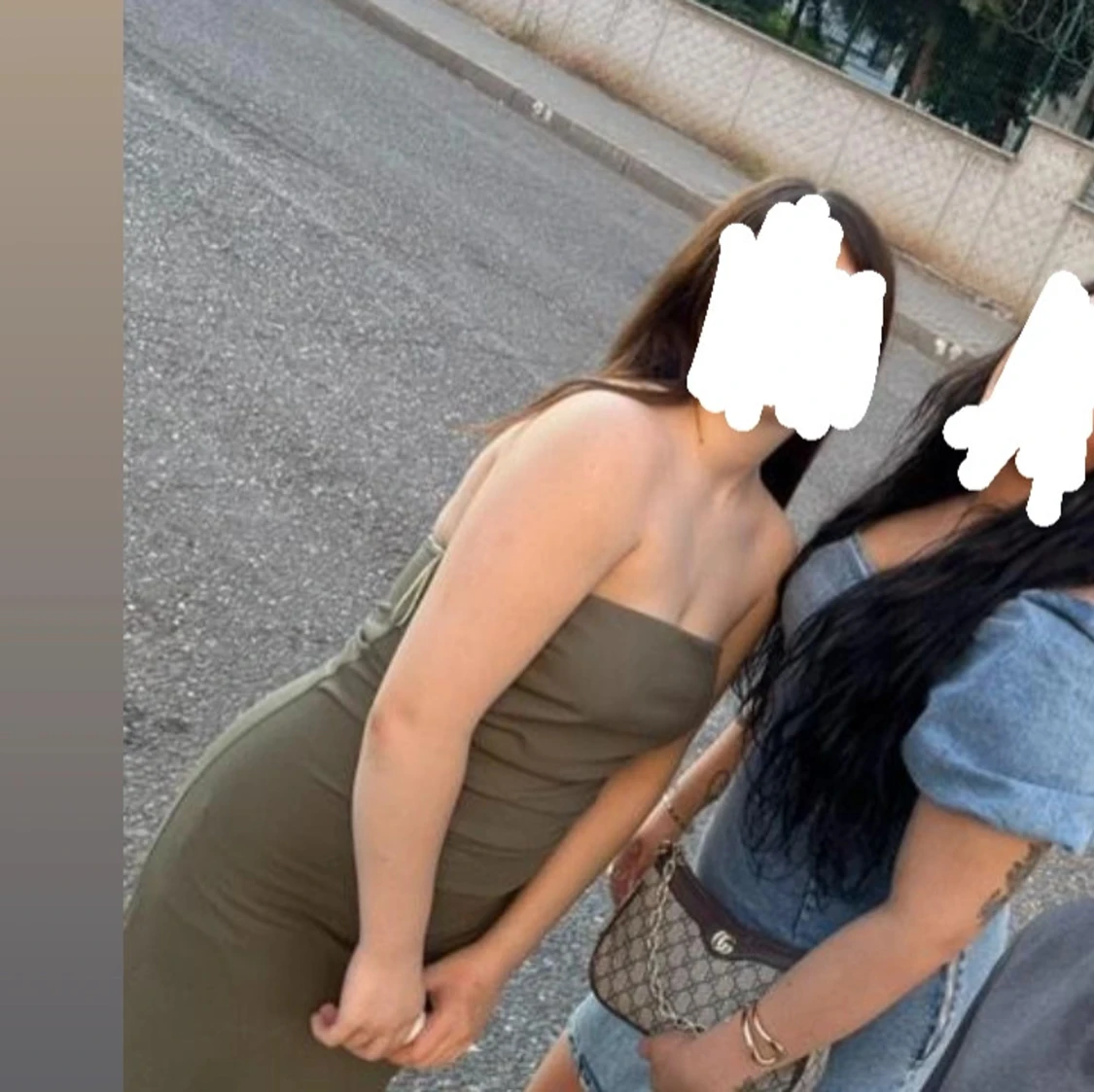 Basic grön klänning  - 1