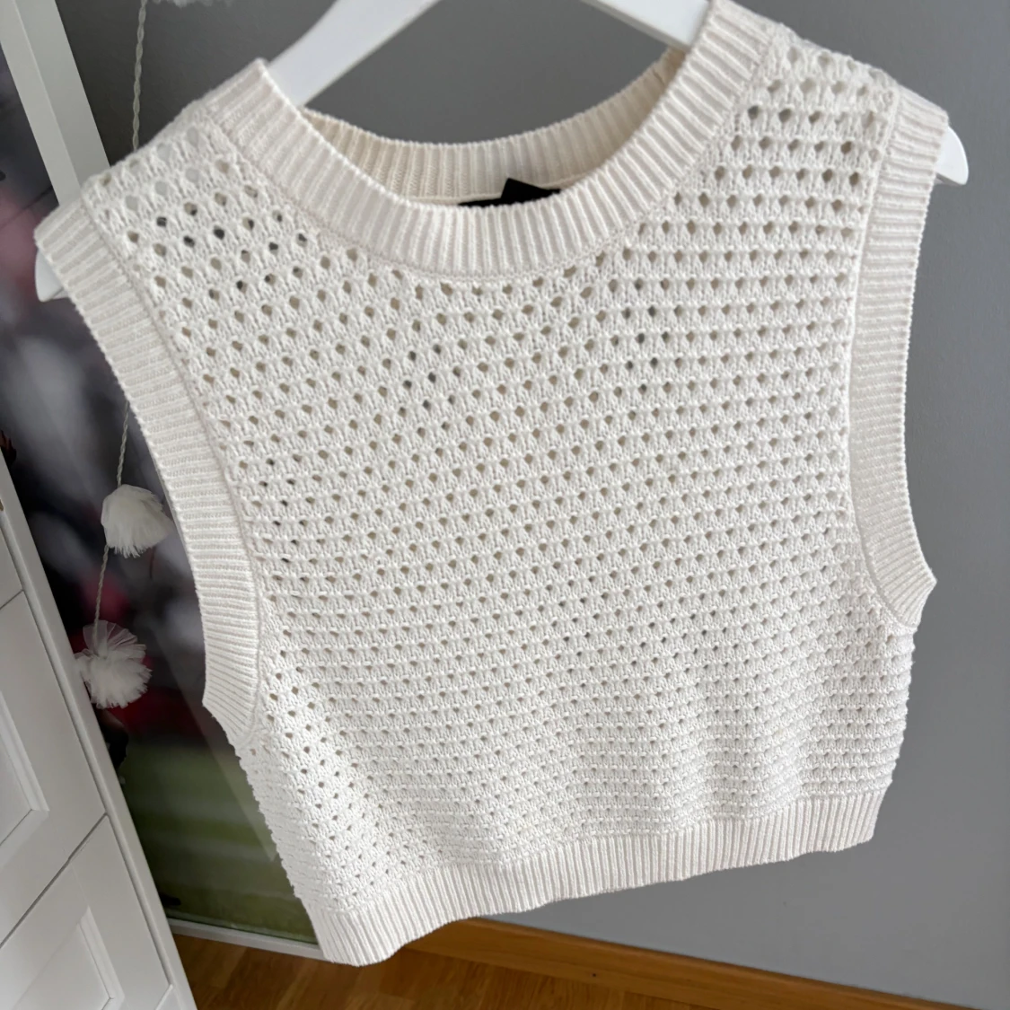 Vit stickad topp - 2