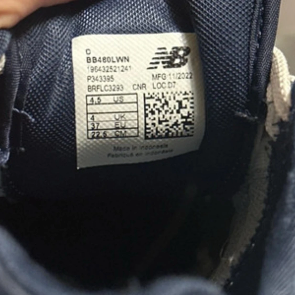 Vit/navy New Balance 480 sneakers - 4