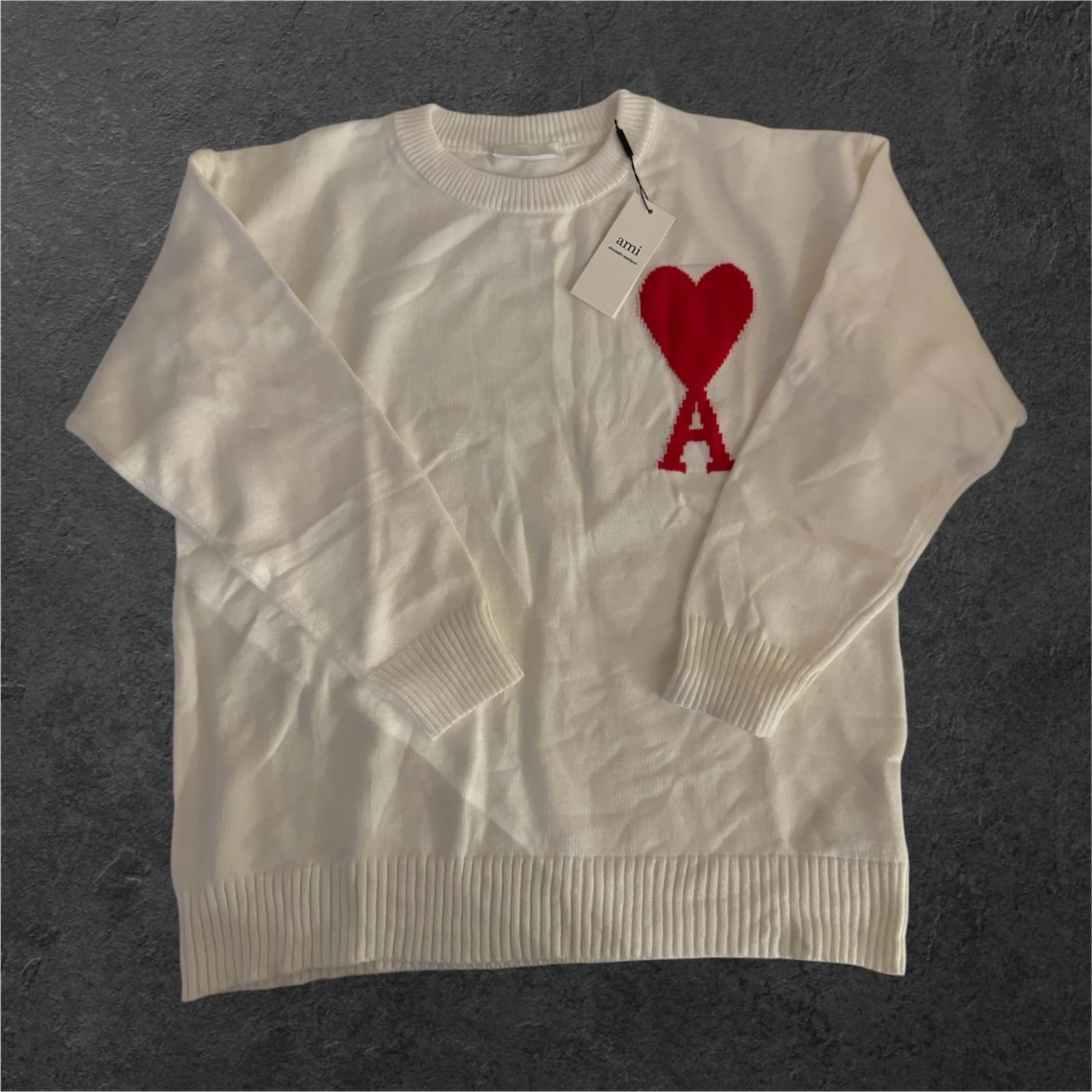 Ami Paris vit stickad tröja - 3