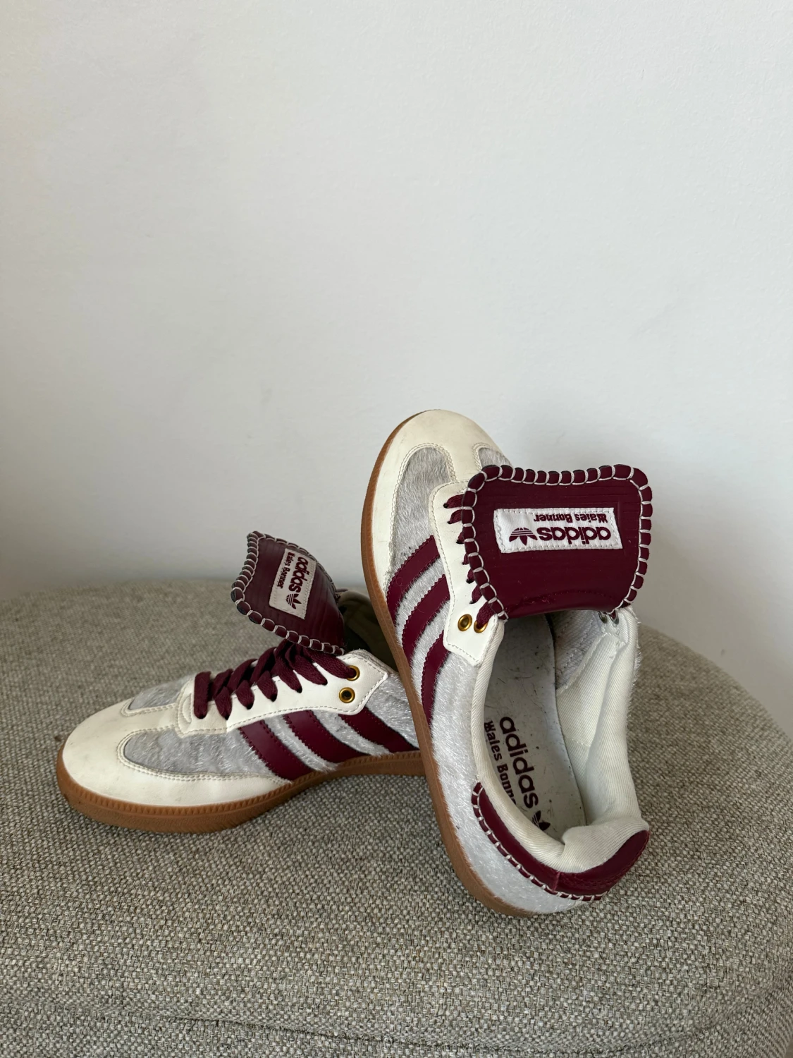 Adidas Wales Bonner burgundy sneakers